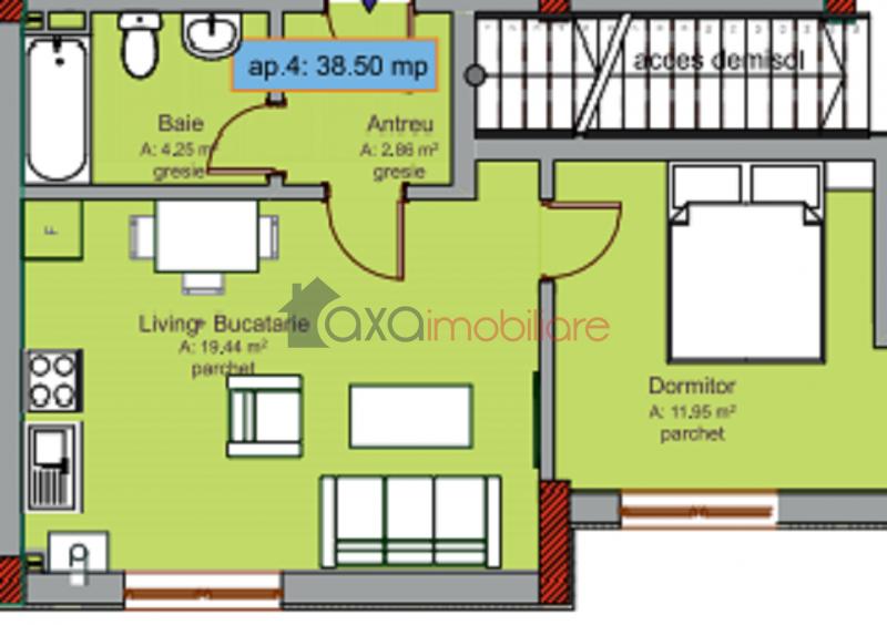 Apartament 2 camere de  vanzare in Cluj-Napoca, Intre Lacuri ID 2482