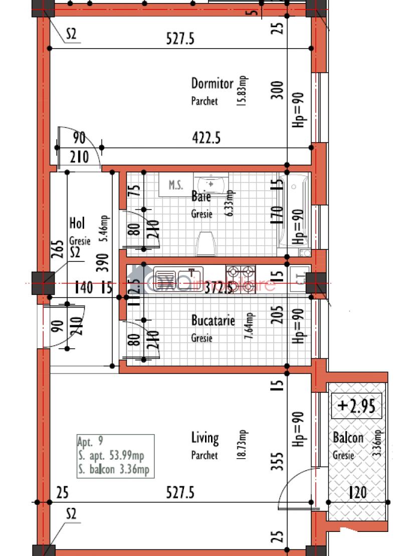 Apartment 2 rooms for sell in Cluj-napoca, ward Dambul Rotund