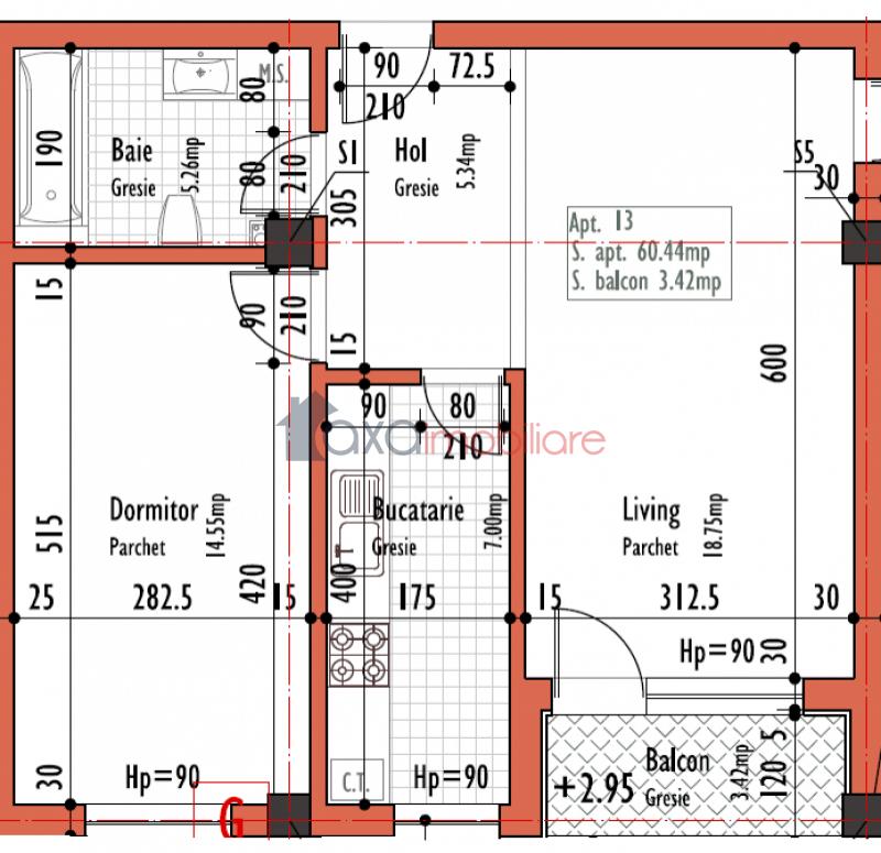 Apartment 2 rooms for sell in Cluj-napoca, ward Dambul Rotund