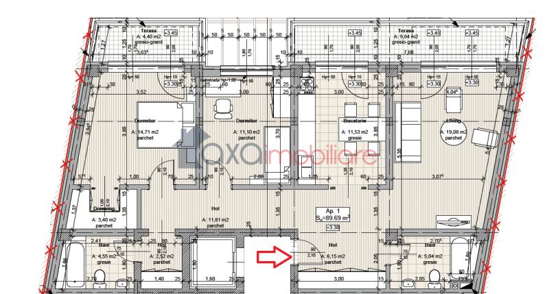 Apartament 3 camere de  vanzare in Cluj-Napoca, Borhanci ID 3803
