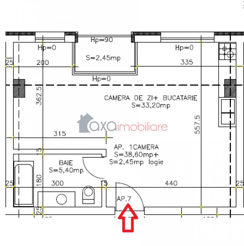 Apartament 1 camere de vanzare in Cluj-Napoca, cartier Calea Turzii