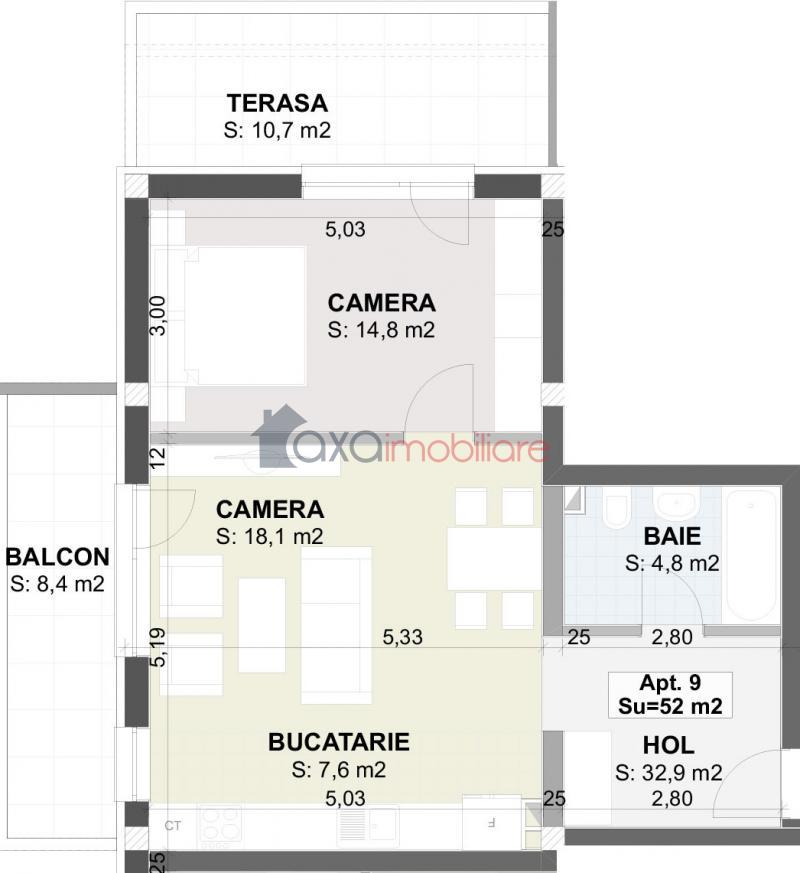 Apartament 2 camere de  vanzare in Cluj-Napoca, Someseni ID 4497