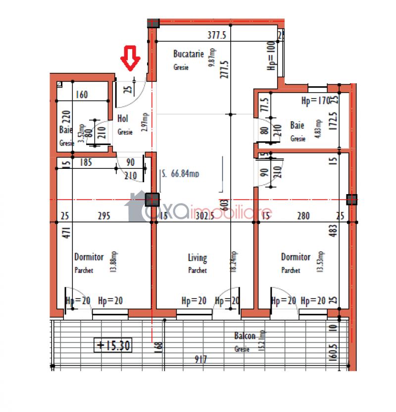 Apartament 3 camere de vanzare in Cluj-Napoca, cartier Marasti