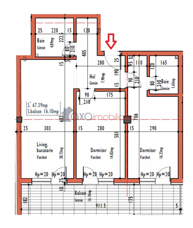 Apartament 3 camere de vanzare in Cluj-Napoca, cartier Marasti