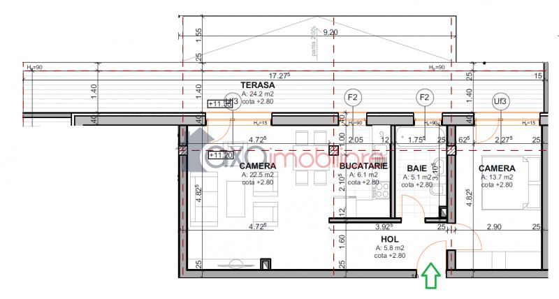 Apartament 2 camere de vanzare in Sannicoara