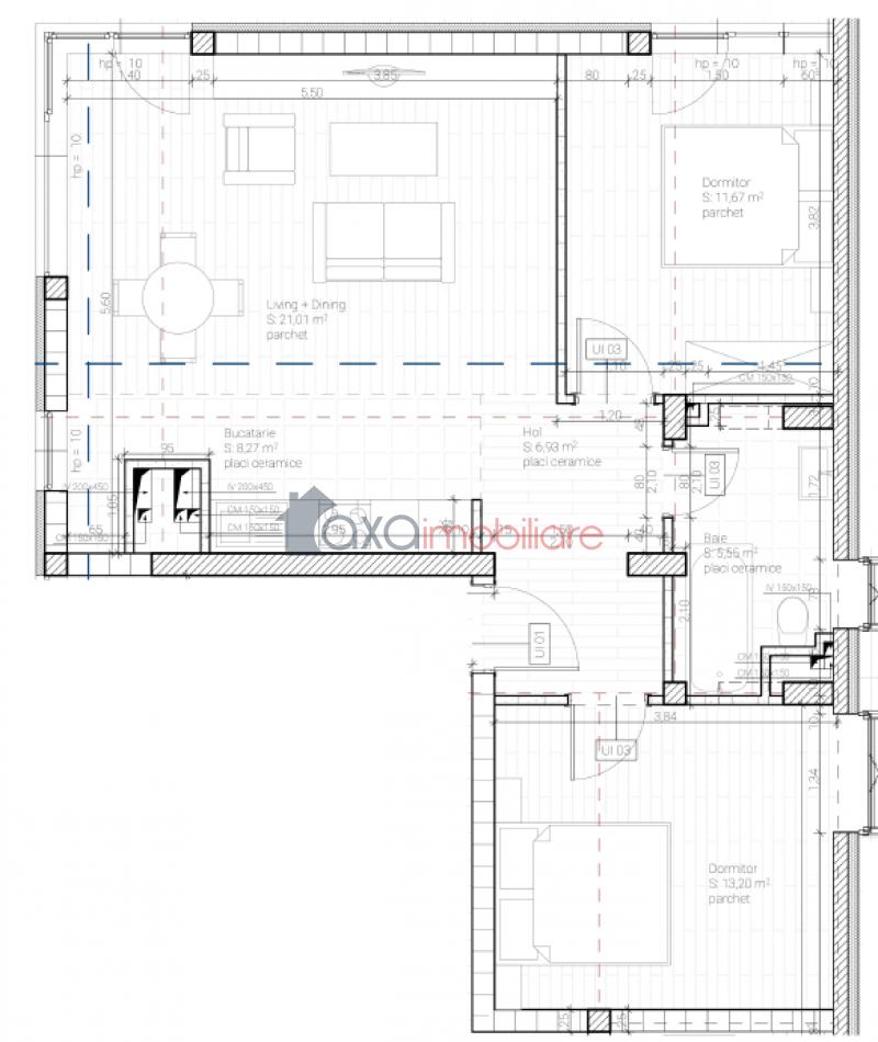 Apartament 3 camere de vanzare in Cluj-Napoca, cartier Dambul Rotund