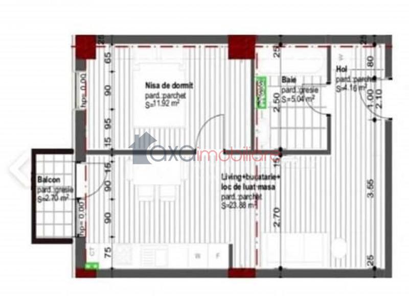 Apartment 2 rooms for  sell in Cluj-napoca, Dambul Rotund ID 6378