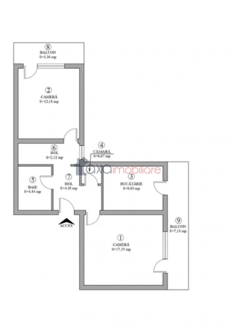 Apartament 2 camere de vanzare in Cluj-Napoca, cartier Marasti