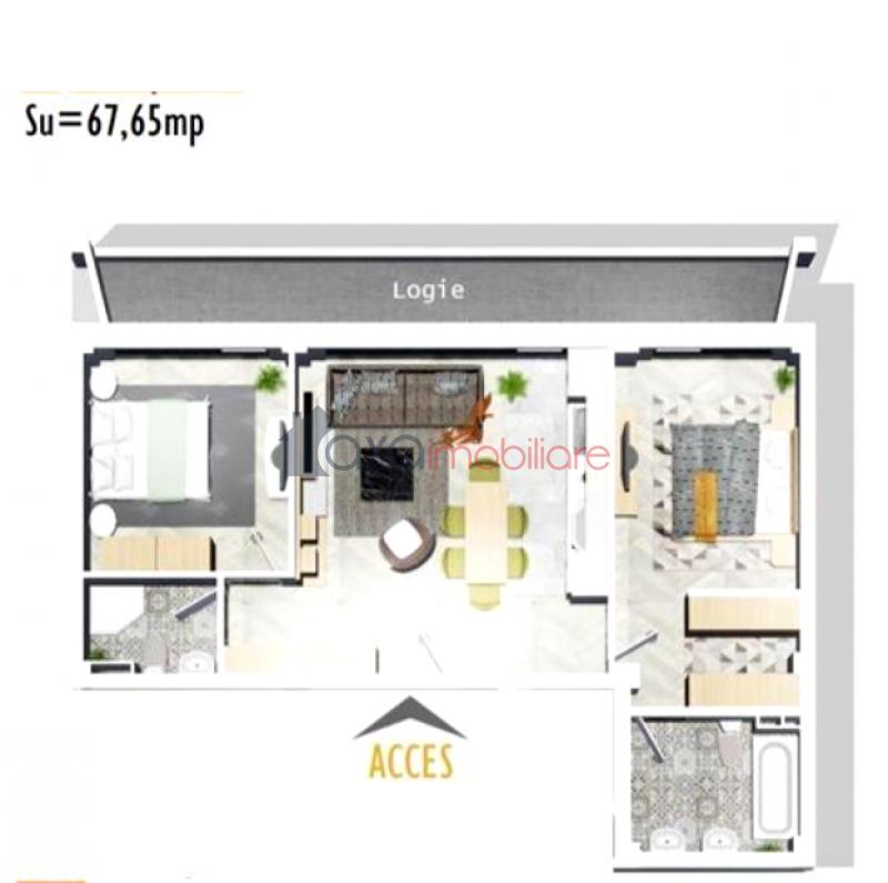 Apartament 3 camere de  vanzare in Cluj-Napoca, Marasti ID 6513
